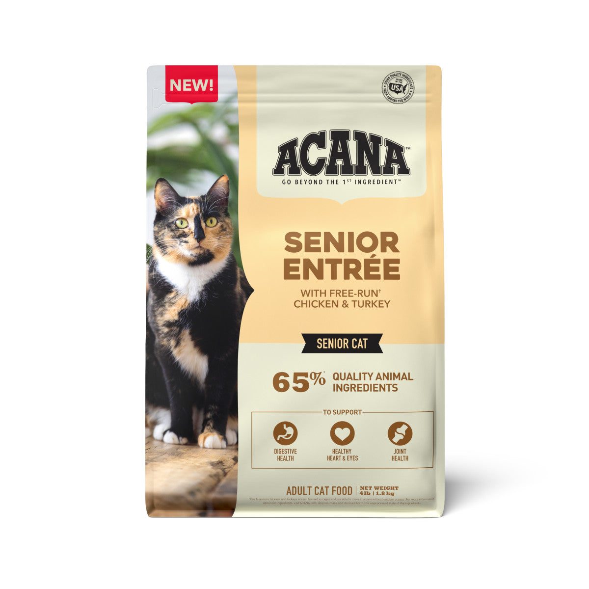 Acana Senior Dry Cat Food Chicken & Turkey 4 lb 064992722258