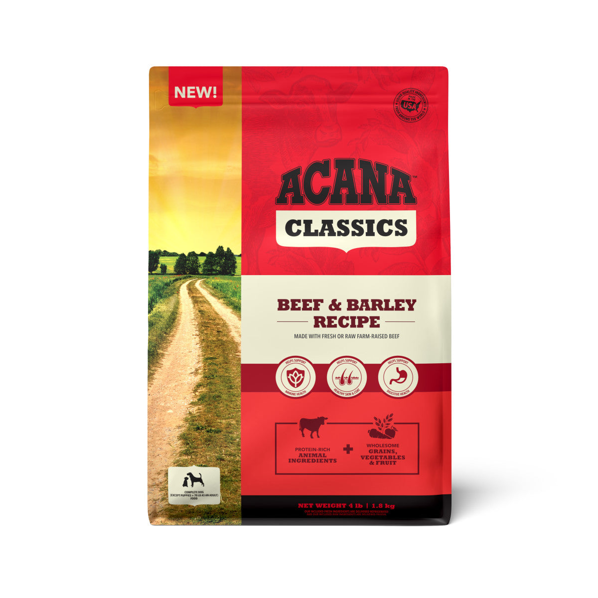 Acana Classics Dry Dog Food Beef & Barley 4 lb 064992724863