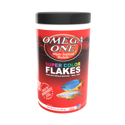 Omega One Super Color Flakes Fish Food 5.3 oz 698220915817