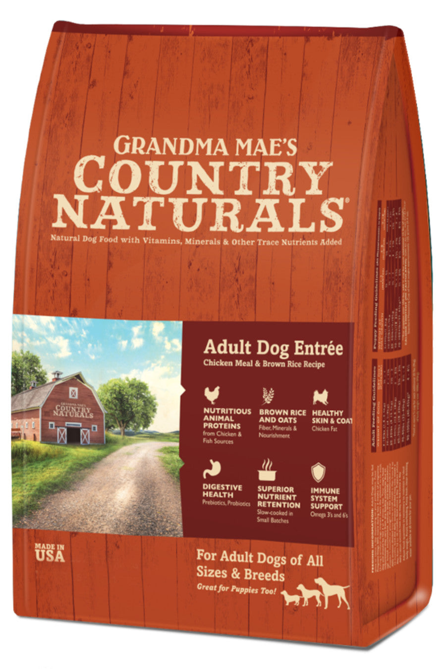 Grandma Mae's Country Naturals Premium All Natural Adult Dry Dog Food Chicken & Rice - 12 lb