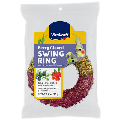 Vitakraft Berry Glazed Swing Ring Bird Treat Berry Glazed 2.82 oz 051233411859