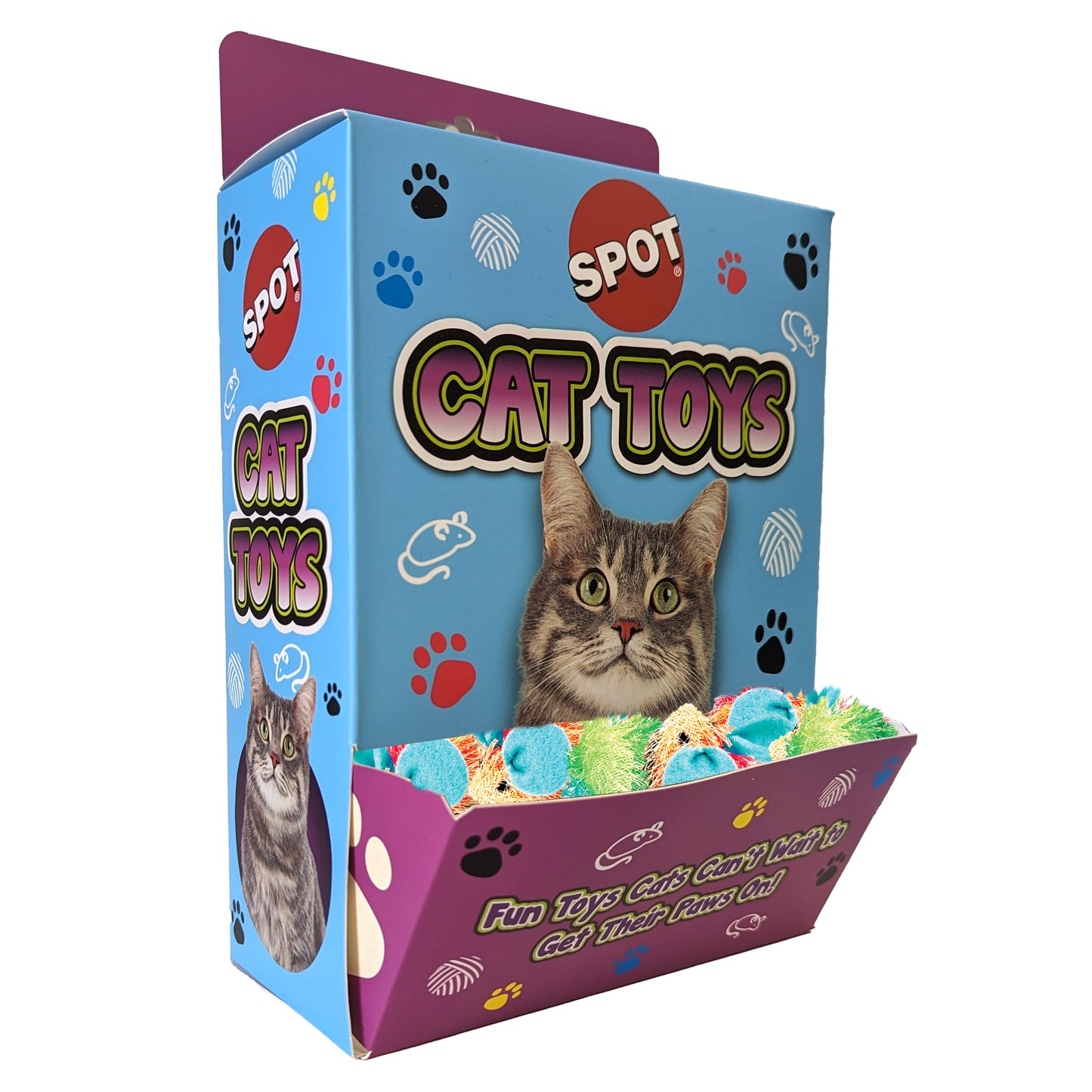 Spot Stringy Mouse Cat Toy Bulk Display 72Pc 077234522103