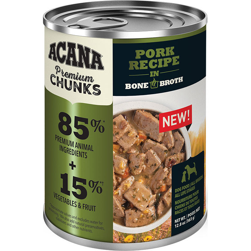 Acana Dog Grain Free Chunks Pork 12.8oz 064992716035