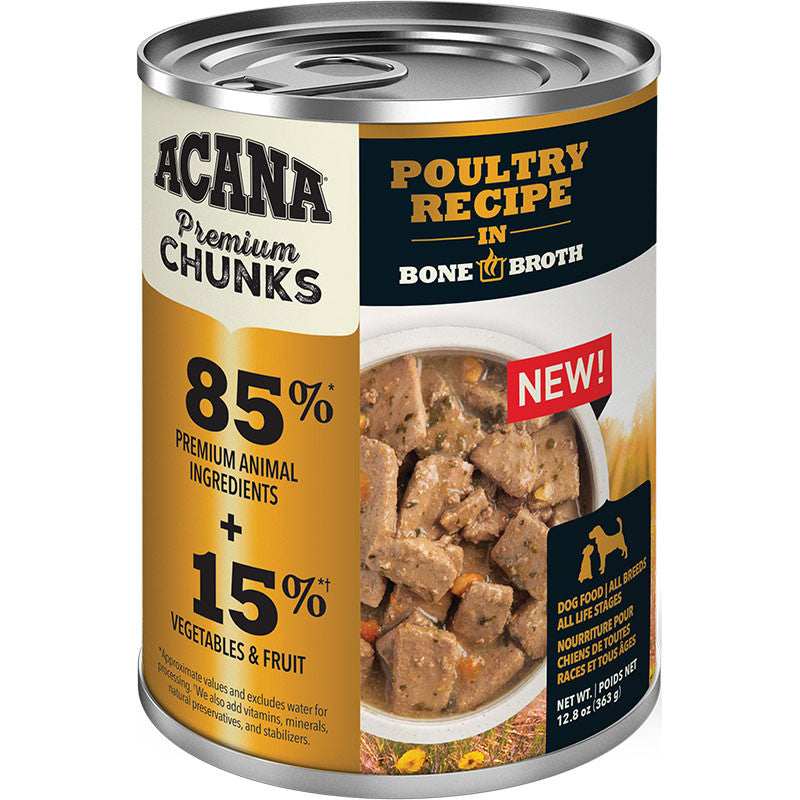 Acana Dog Grain Free Chunks Poultry 12.8oz 064992716127