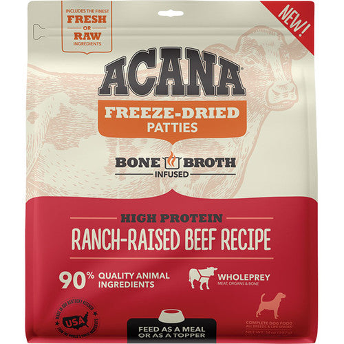 Acana Dog Grain Free Freeze Dried Patties Beef 14oz