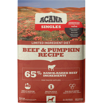 Acana Dog Grain Free Singles Beef & Pumpkin 13lb 064992714048