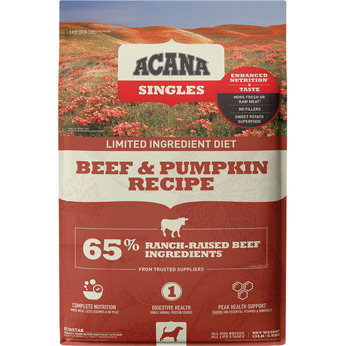 Acana Dog Grain Free Singles Beef & Pumpkin 13lb