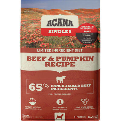 Acana Dog Grain Free Singles Beef & Pumpkin 13lb