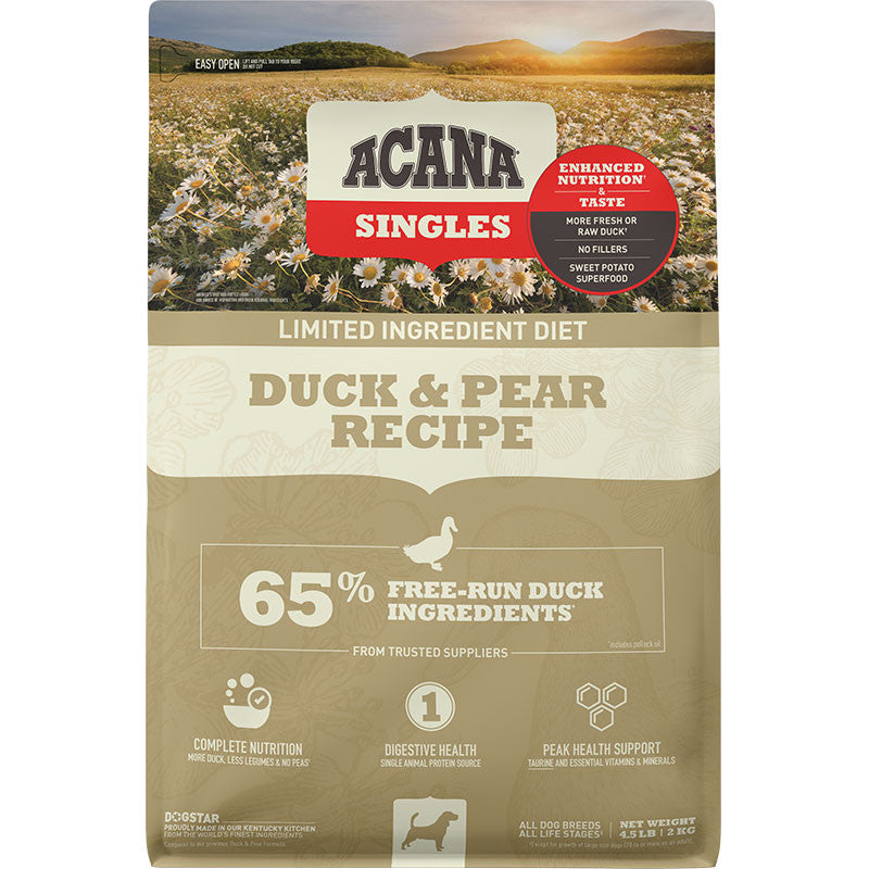 Acana Dog Grain Free Singles Duck & Pear 4.5lb 064992713959