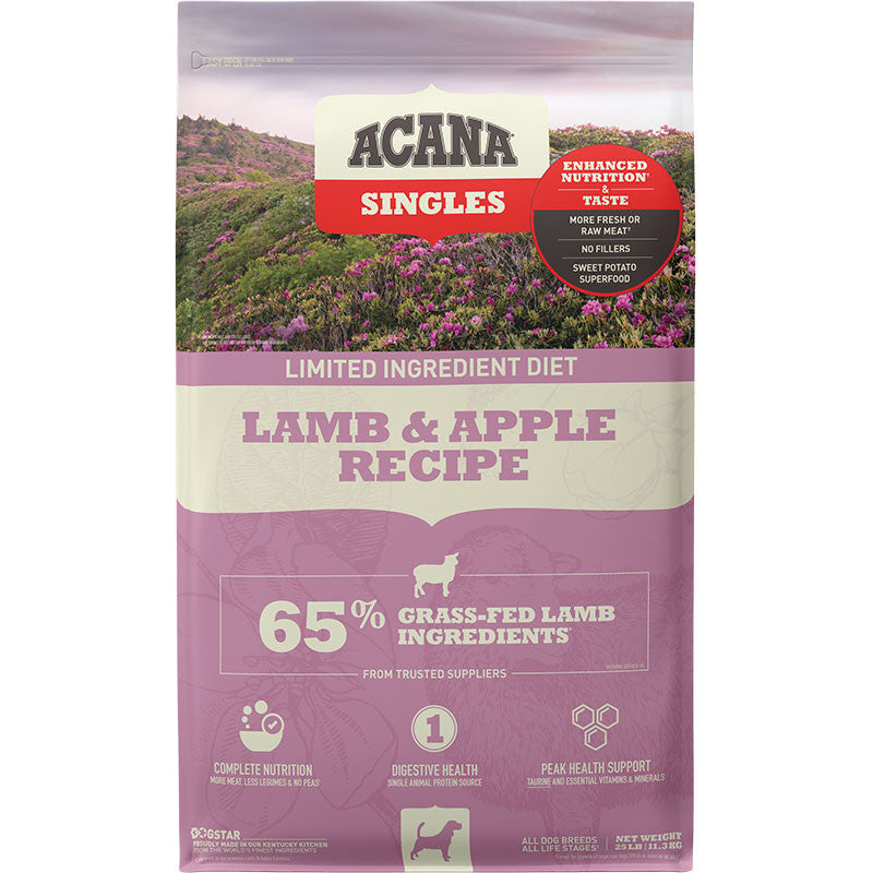 Acana Dog Grain Free Singles Lamb & Apple 25lb 064992713935