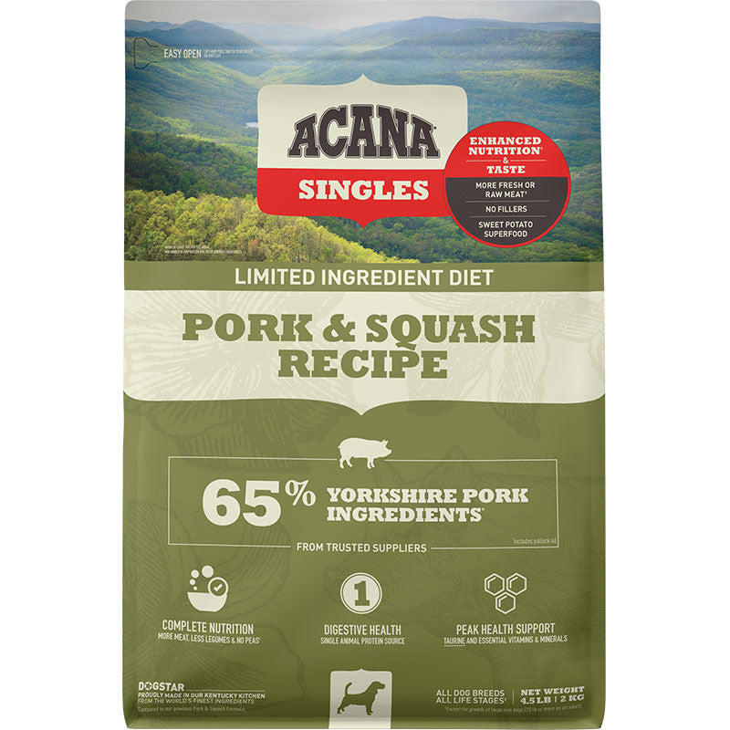 Acana Dog Grain Free Singles Pork & Squash 4.5lb 064992713997