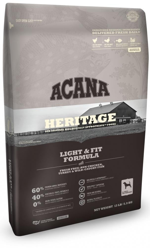 Acana Heritage Light and Fit Formula Grain Free Dry Dog Food-13-lb-{L+x} 064992507138