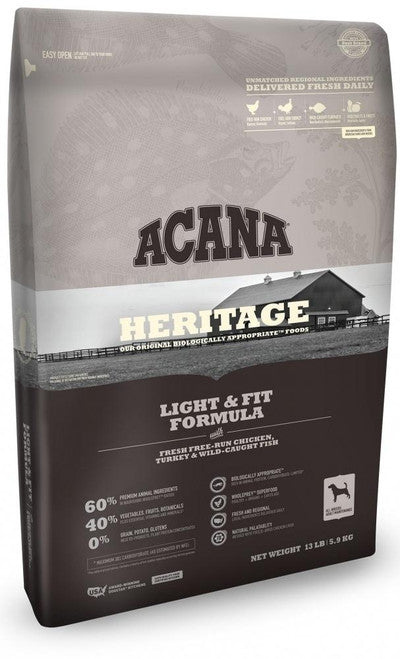 Acana Heritage Light and Fit Formula Grain Free Dry Dog Food - 4.5 - lb - {L + x}