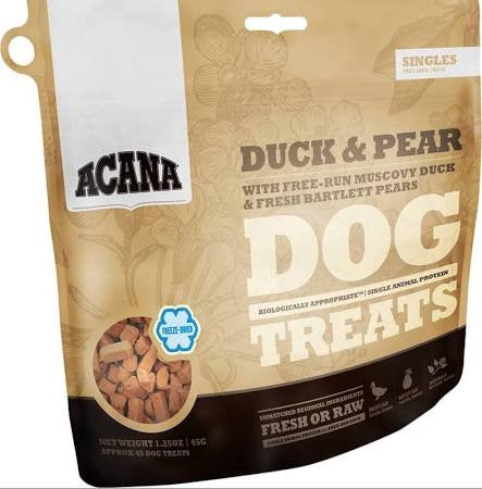 Acana Singles Grain Free Limited Ingredient Diet Duck And Pear Formula Dog Treats - 1.25 - oz - {L + x}
