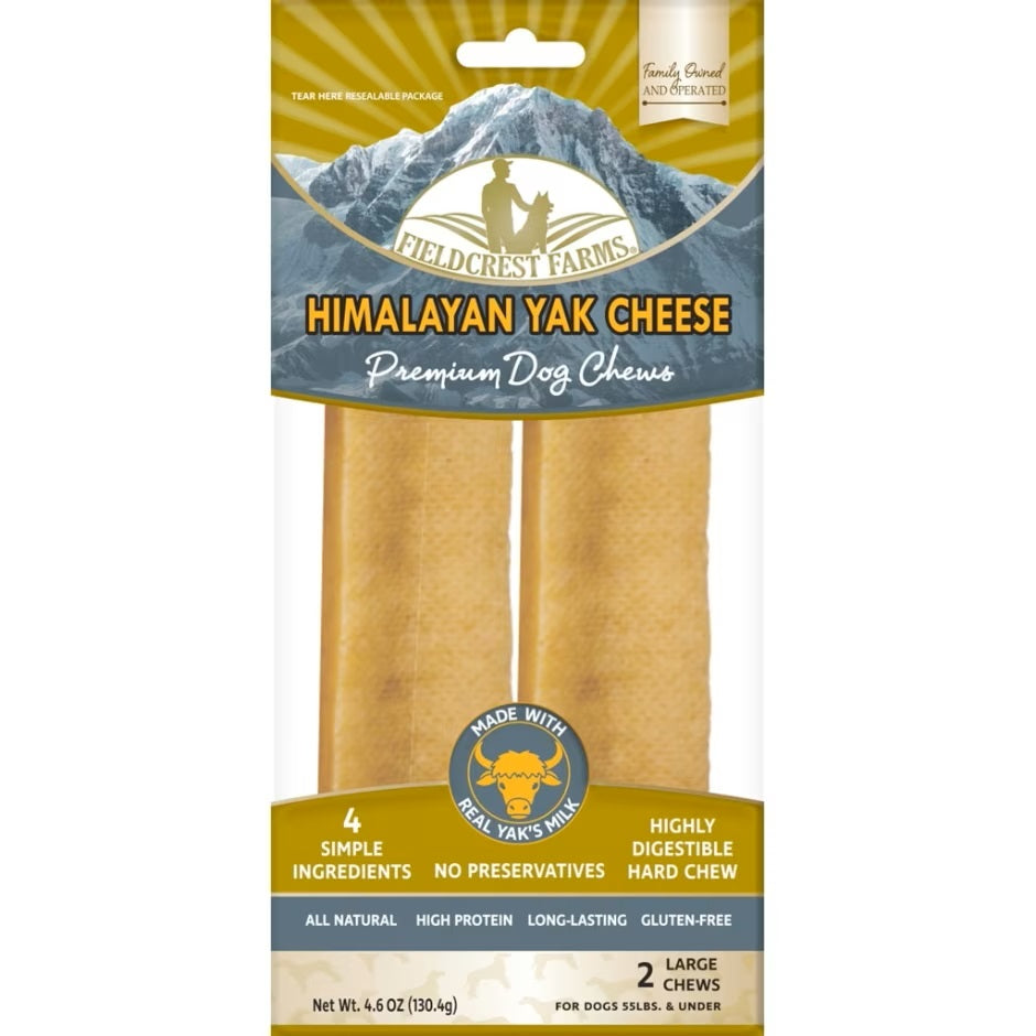 Fieldcrest Farms Himalayan Yak Cheese Dog Chew Large, 2 pk 810002633669