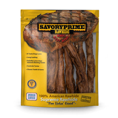 Savory Prime Supreme Rawhide Retriever Roll Beef 4.8 oz, 7 pk 810359272306