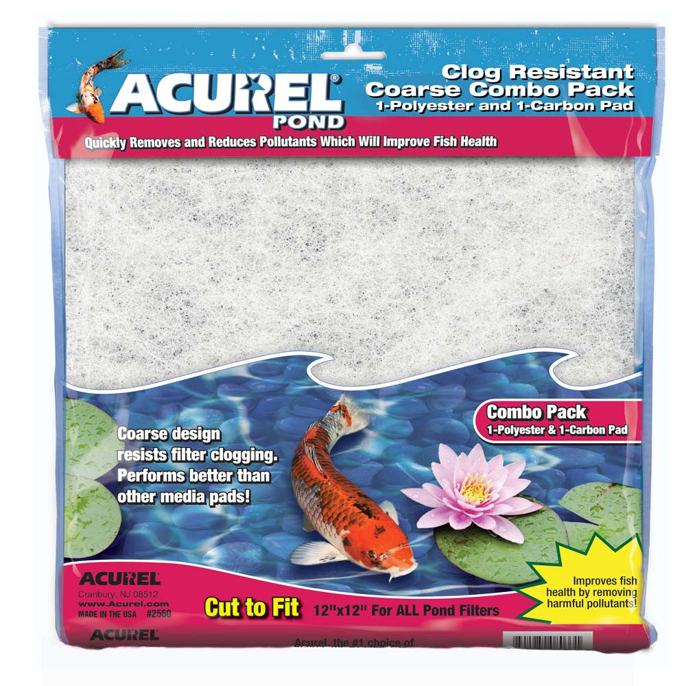 Acurel Coarse Combo Pack Polyester & Carbon Media Pad 12 in x 12 in 2 Pack