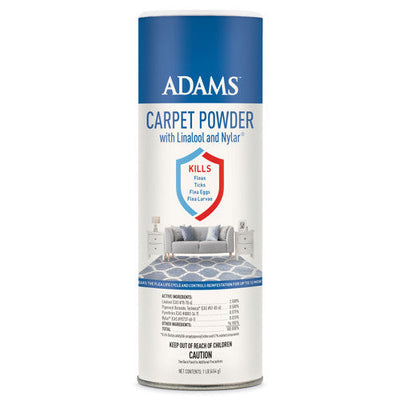 Adams Carpet Powder with Linalool and Nylar 16 ounces - Dog