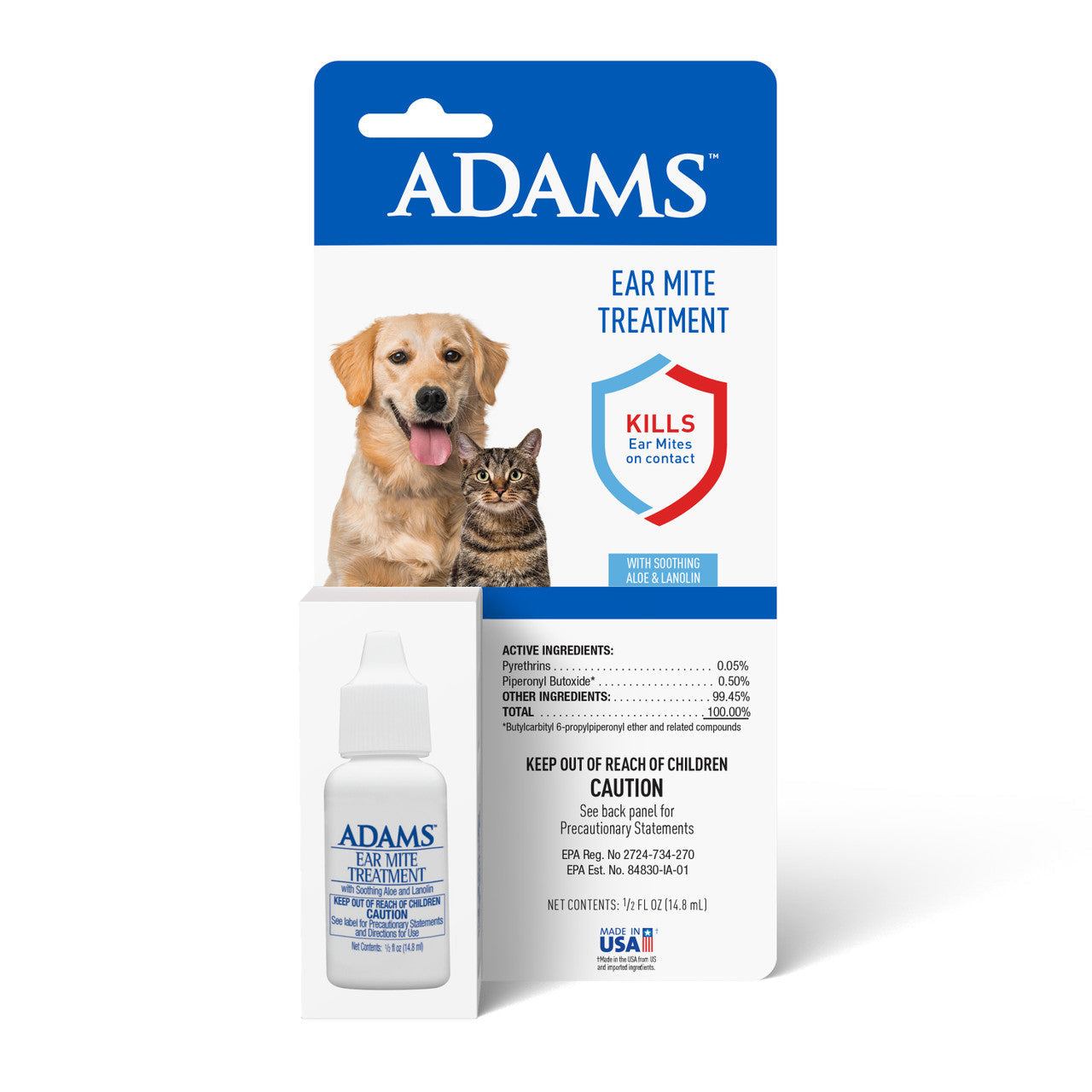 Adams Ear Mite Treatment Clear 0.5 fluid ounces