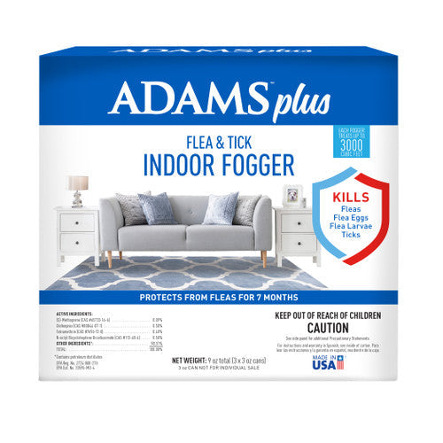 Adams Plus Flea & Tick Indoor Fogger 3 pk oz - Dog