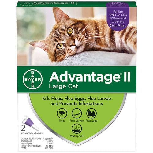 Advantage Ii Cat Large 9lb 2 Pack