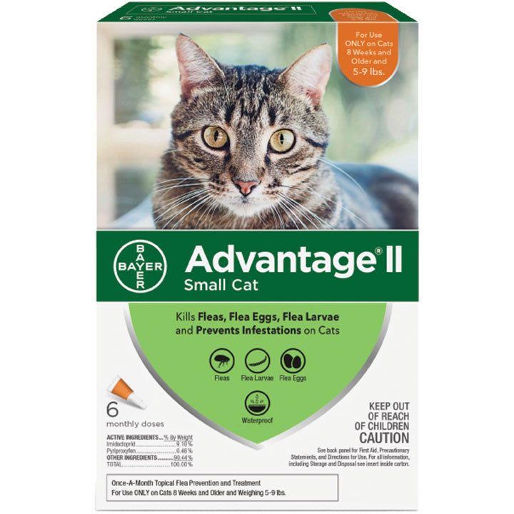 Advantage Ii Cat Small Cat 5-9lb Orange 6 Pack 724089202161