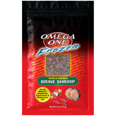 Omega One Whole Frozen Brine Shrimp Fish Food 4 oz SD-5 098220062311