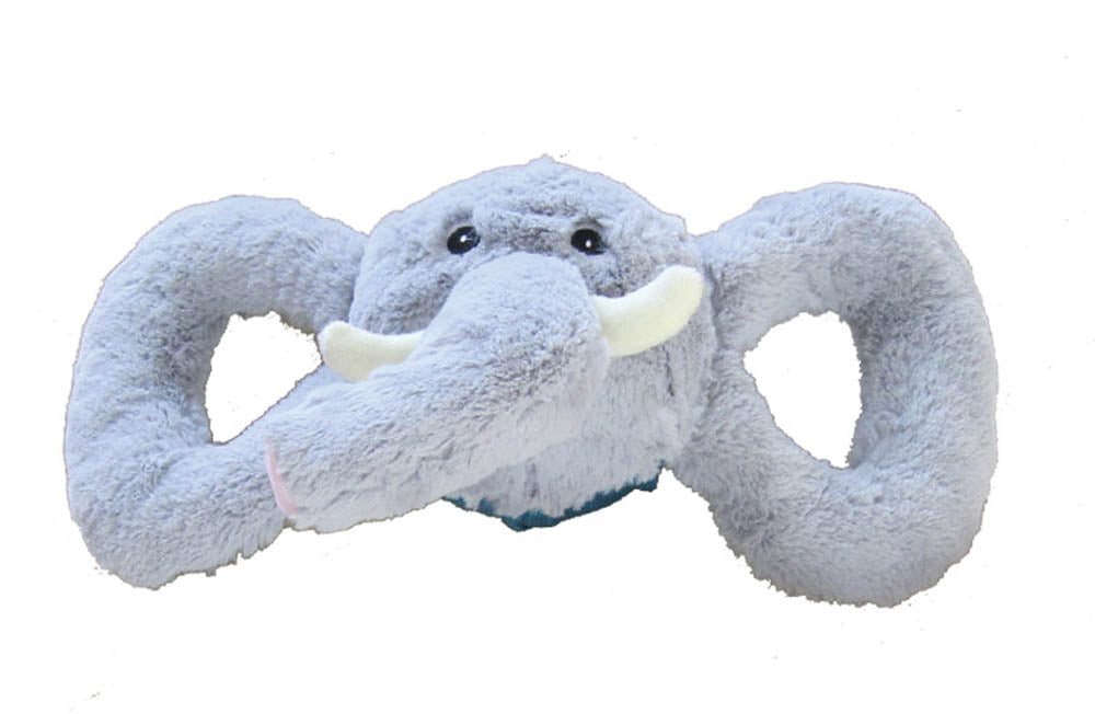 Jolly Pet Tug-a-Mals Elephant Dog Toy Grey Medium, 4 in 788169043105