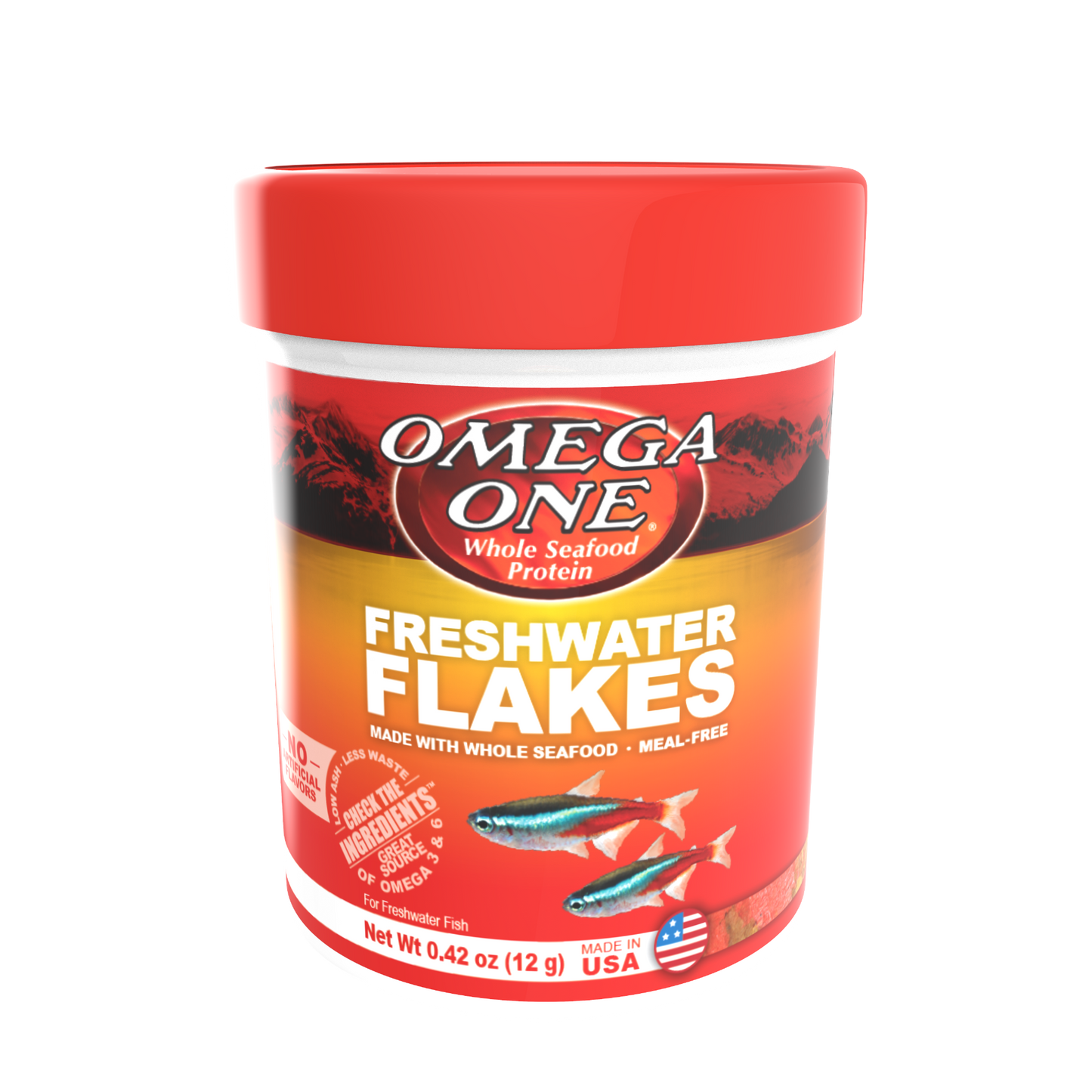 Omega One Freshwater Flakes Fish Food .42 oz 698220012110