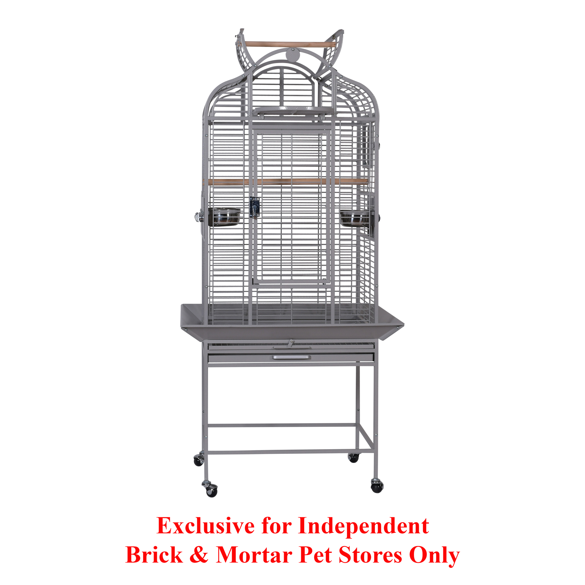 A & E Cages Majestic Parrot Cage Platinum Small, 24In X 22In X 61 in 644472014501