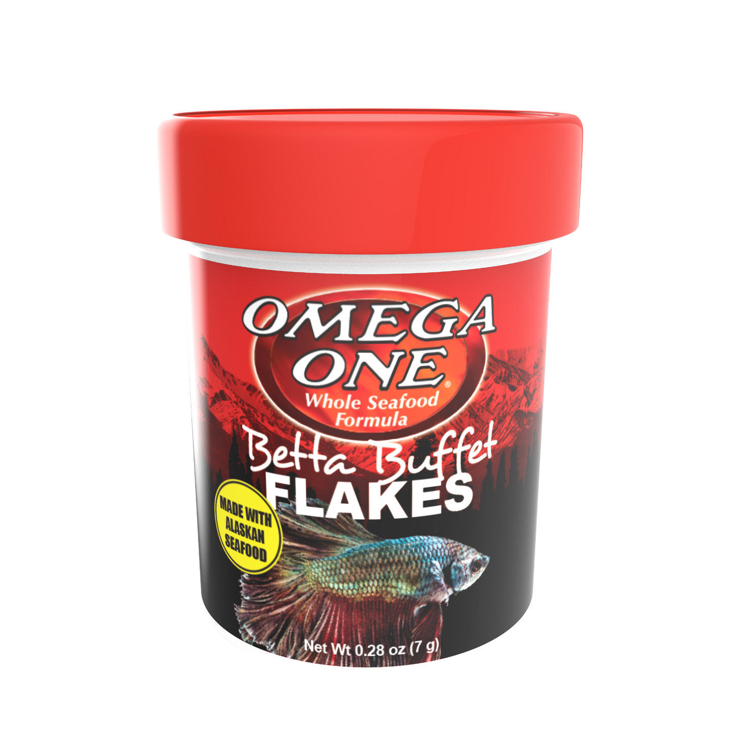 Omega One Betta Buffet Flakes Fish Food .28 oz 698220011717