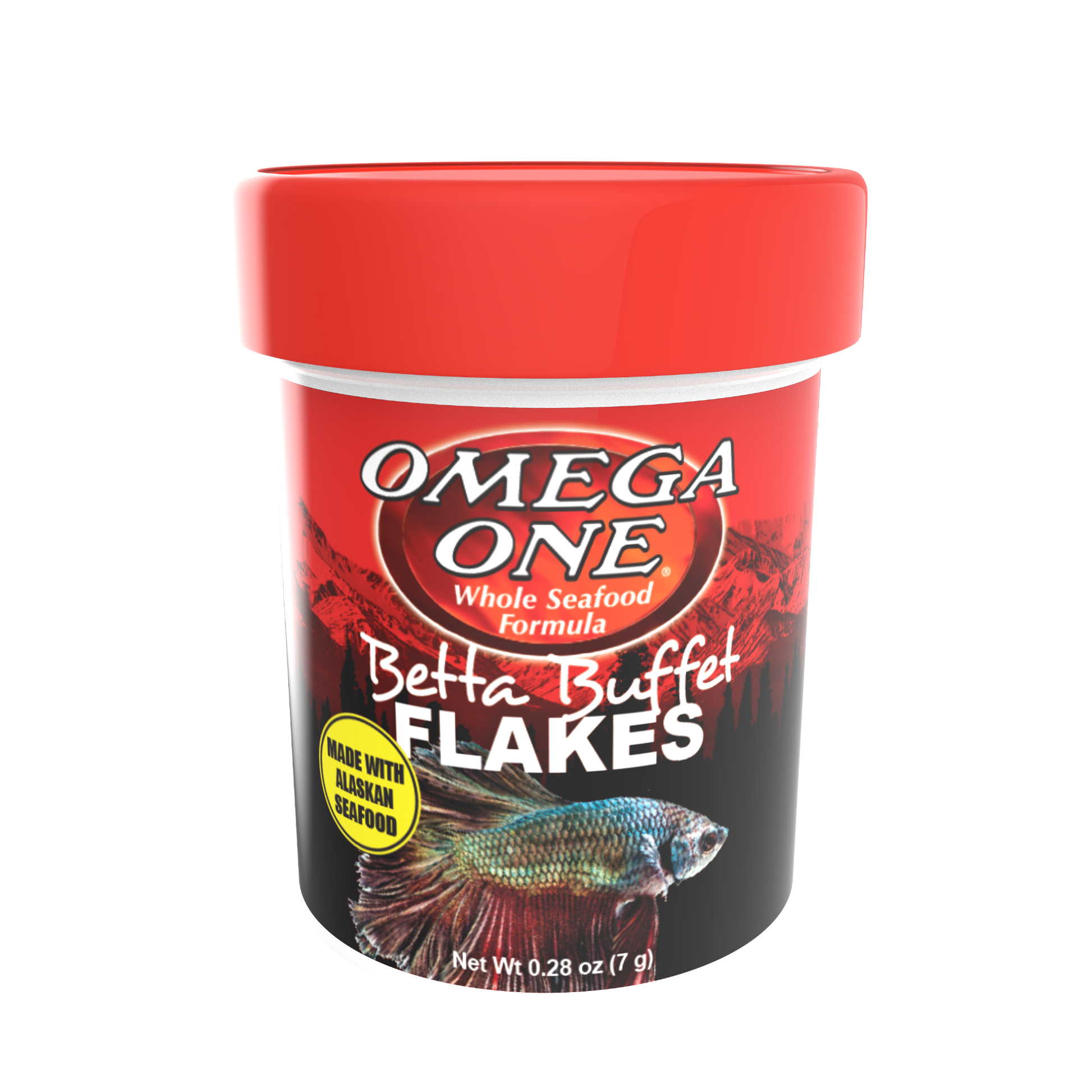 Omega One Betta Buffet Flakes Fish Food .28 oz 698220011717