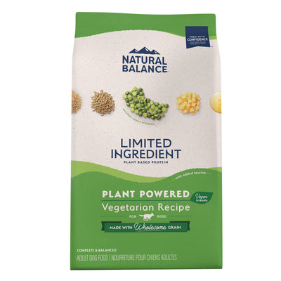 Natural Balance Pet Foods Limited Ingredient Plant Powered Vegan-Friendly Dry Dog Food 24 lb 723633014496