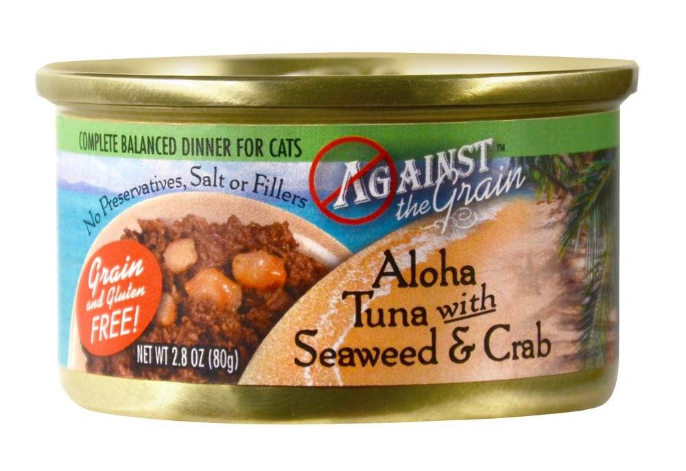 Against the Grain Aloha Tuna With Seaweed & Crab Dinner Wet Cat Food 2.8oz