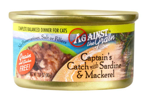 Against the Grain Captain’S Catch Sardine & Mackerel Dinner Wet Cat Food 2.8oz
