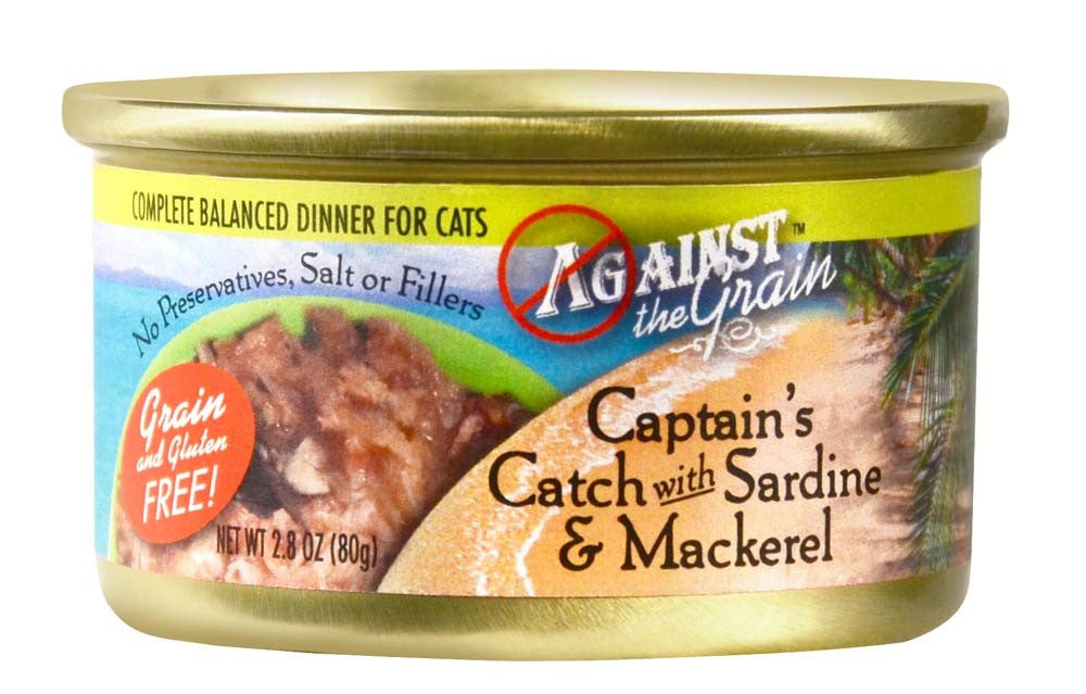 Against the Grain Captain'S Catch Sardine & Mackerel Dinner Wet Cat Food 2.8oz