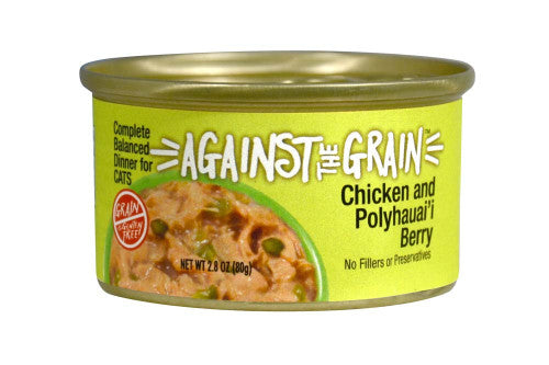 Against the Grain Chicken & Polyhauai’I Berry Dinner Wet Cat Food 2.8oz