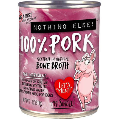 Against the Grain Nothing Else 100% One Ingredient Adult Wet Dog Food Pork 11oz