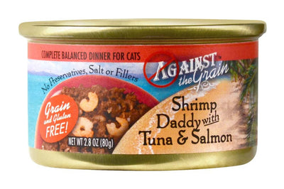 Against the Grain Shrimp Daddy With Tuna & Salmon Dinner Wet Cat Food 2.8oz