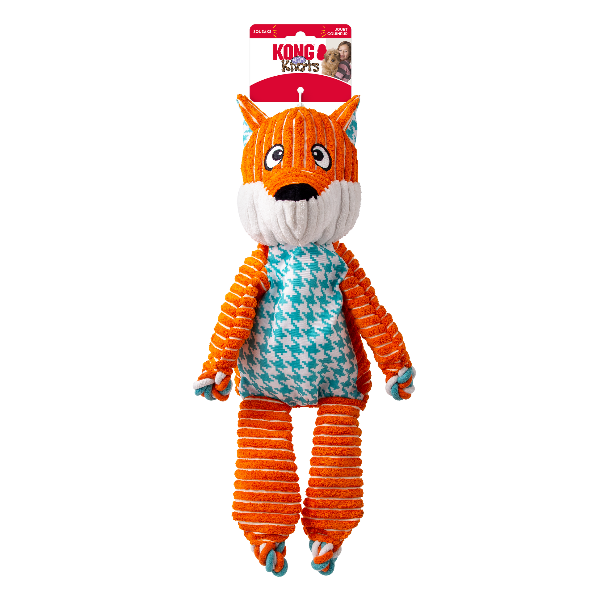 KONG Floppy Knots Dog Toy Fox X-Large 035585533001