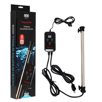 Aquatop Submersible Titanium Aquarium Heater & External Thermostat 800 W 810074881029