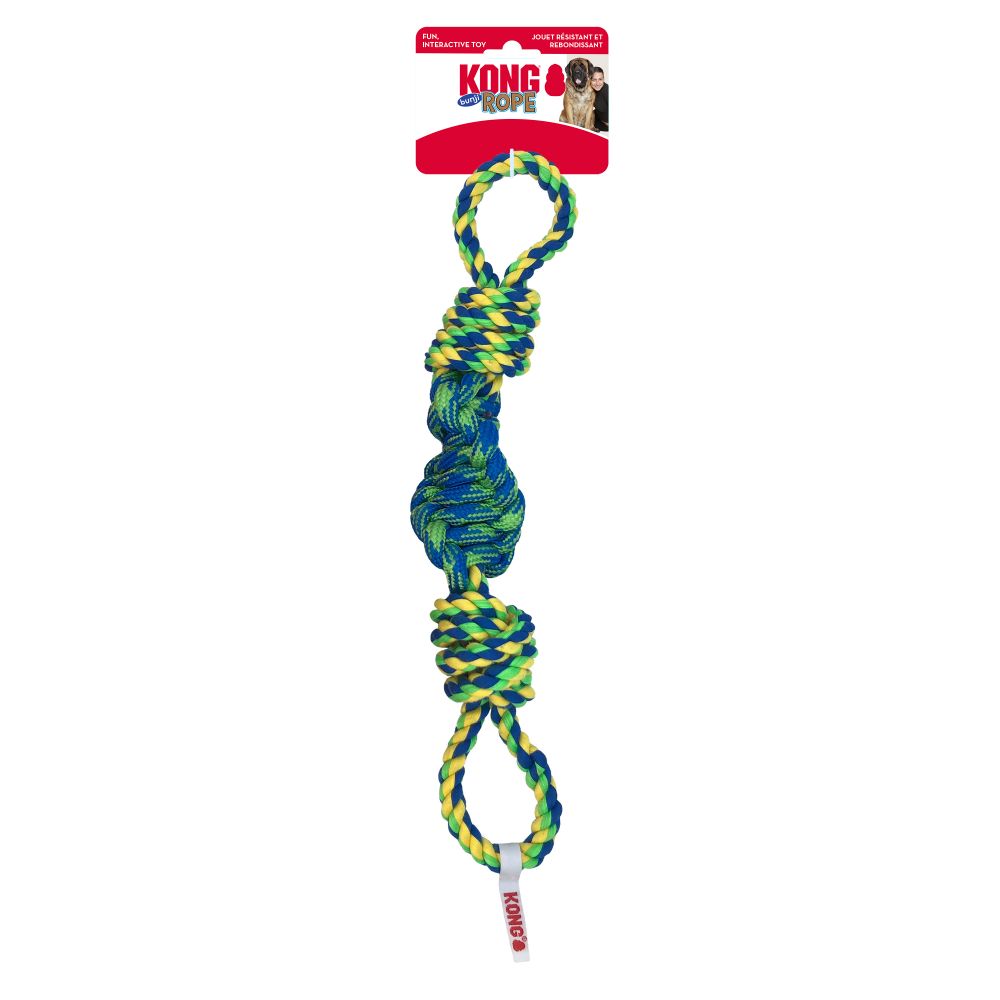 KONG Rope Bunji Dog Toy Assorted Color Small 035585502090