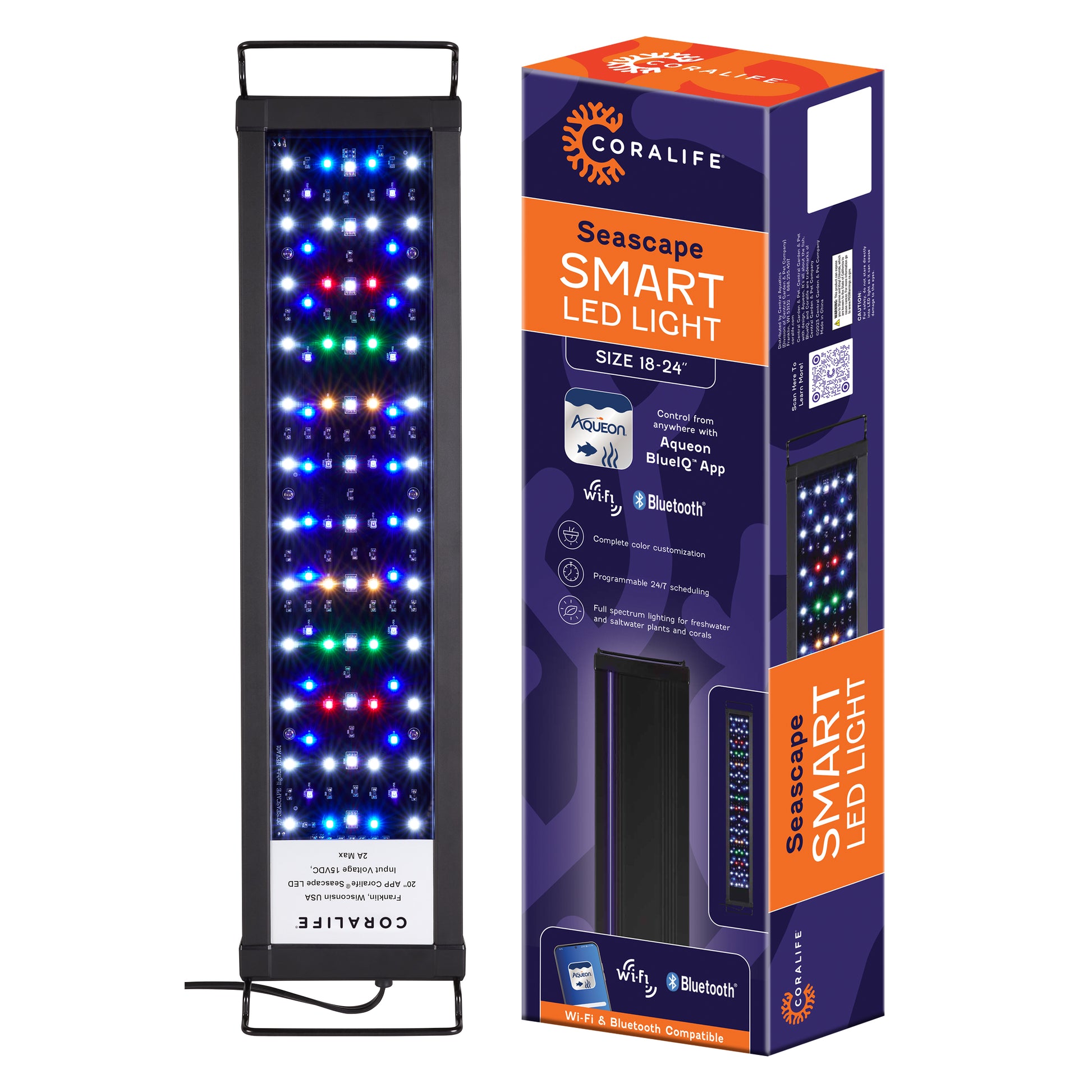 Coralife Seascape SmallART LED Light Fixture, 18-24 in 096316002777