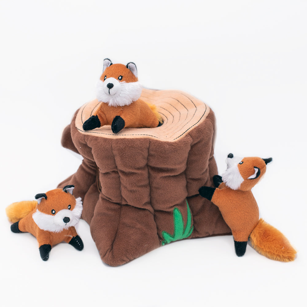 ZippyPaws Zippy Burrow Dog Toy Fox Stump X-Large 810032680121