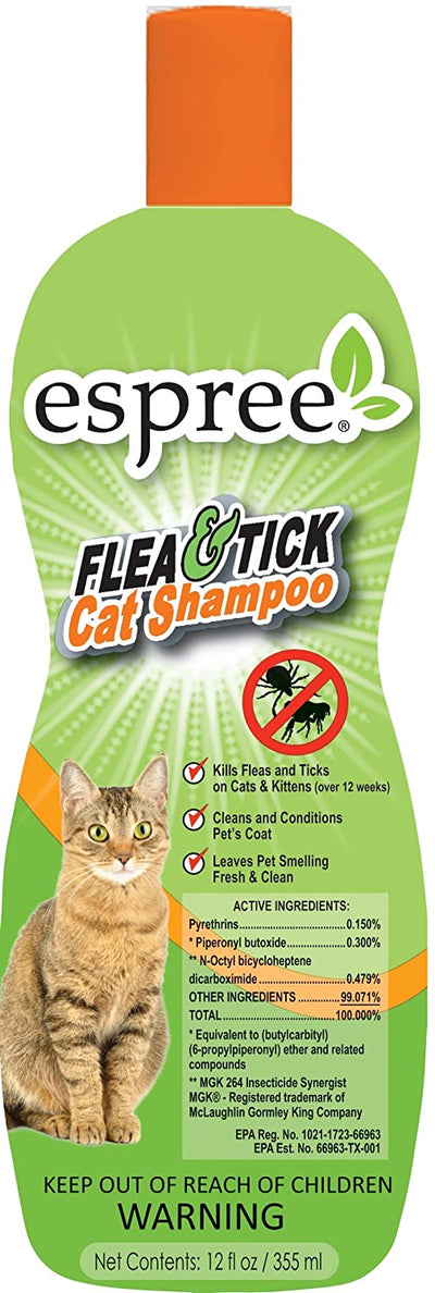 Espree Flea & Tick Cat Shampoo 12oz 12 oz 748406002890