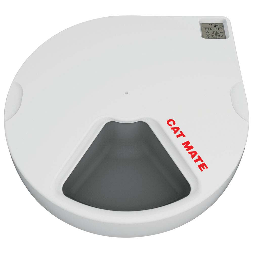 Ani Mate Automatic Digital Meal Feeder White 5 Meal Feeder