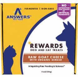 Answers Dog Cat Frozen Goat Cheeze & Ginger Treat 8oz {L-x} SD-5 {R} 856554002577