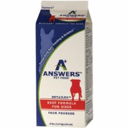 Answers Dog Frozen Detailed Beef 4lb {L-x} SD-5 856554002102