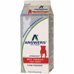 Answers Dog Frozen Straight Beef 4lb {L - x} SD - 5