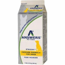 Answers Dog Frozen Straight Chicken 4lb {L - x} SD - 5